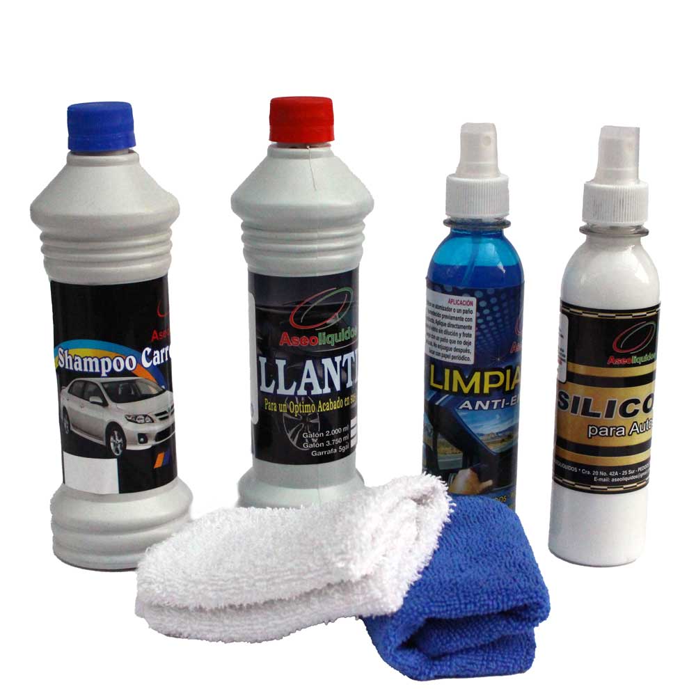 Kit Limpieza Carro Embellecimiento Cuidado Lavado 6 Productos