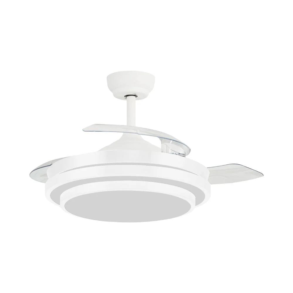 VENTILADOR DE TECHO CON LUZ LED 42″ WA, RETRACTIL, CCT
