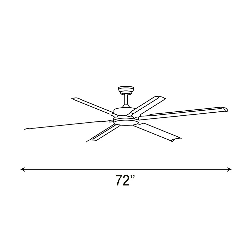 VENTILADOR DE TECHO CON LUZ LED 72" INDUSTRIAL NEGRO 6 VELOCIDADES CCT - Imagen 5