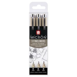 PIGMA MICRON NEGRO ESTUCHE 3 ROTULADORES Sakura