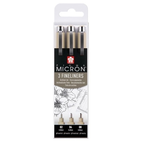 PIGMA MICRON NEGRO ESTUCHE 3 ROTULADORES Sakura
